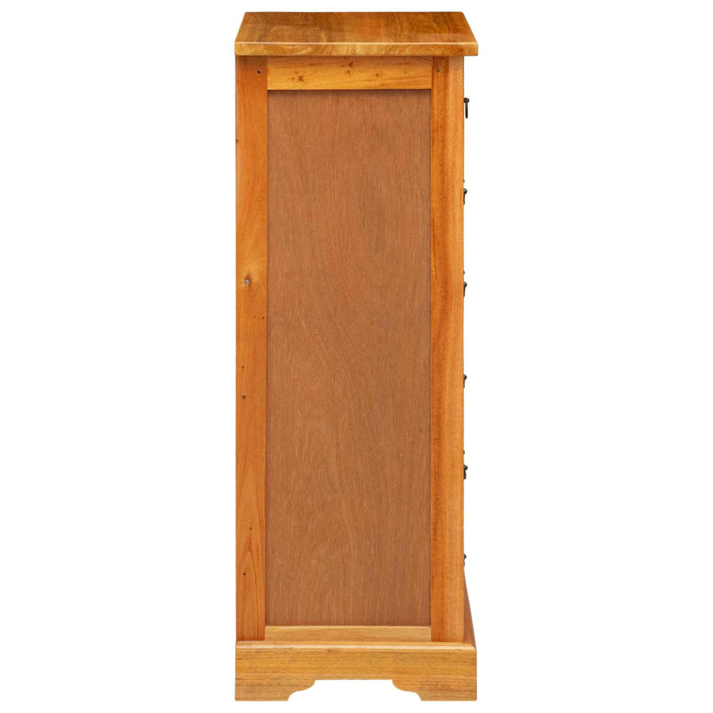 vidaXL Kommode Natur 45 x 35 x 100,5 cm Massives Mahagoni Holz