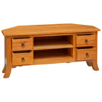 vidaXL TV-Schränk Natur 100 x 40,5 x 46 cm Massives Mahagoni Holz