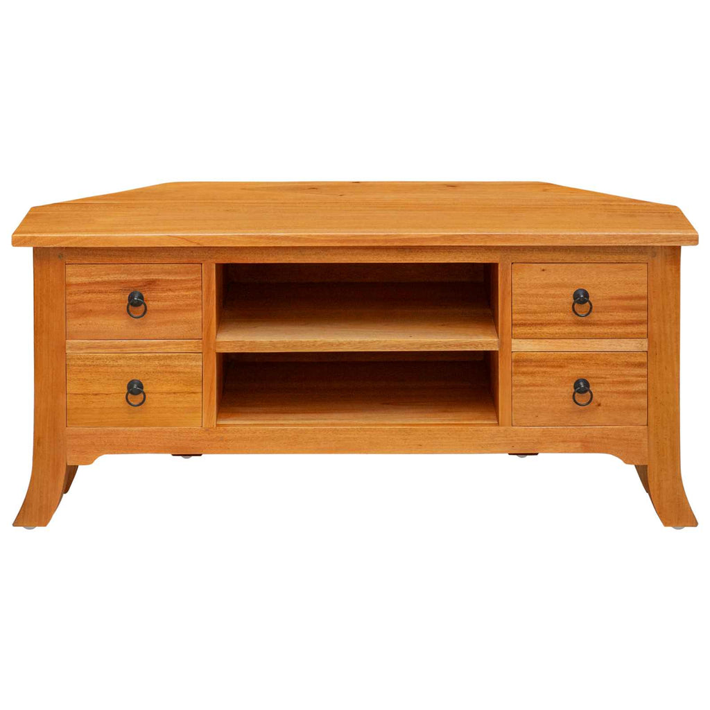 vidaXL TV-Schränk Natur 100 x 40,5 x 46 cm Massives Mahagoni Holz