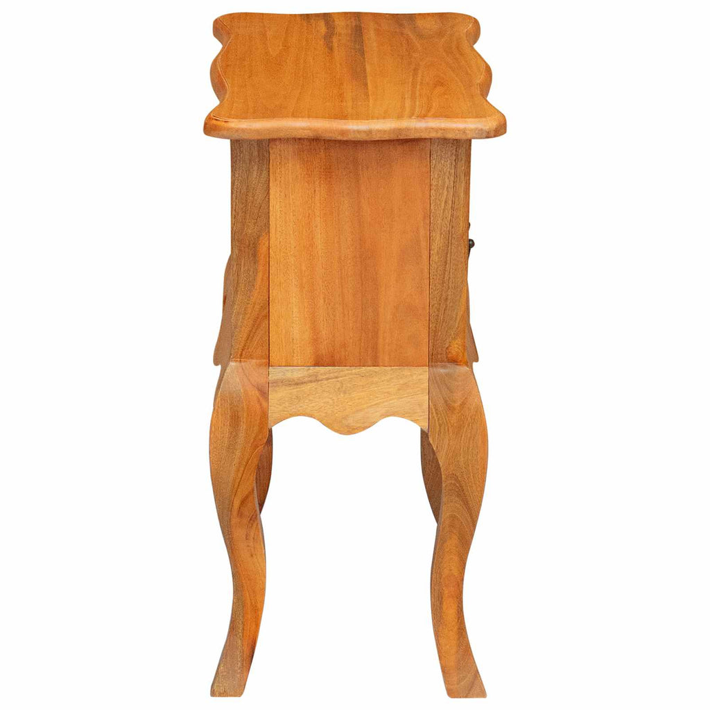 vidaXL Beistelltisch Natur 60,5 x 30 x 61 cm Massives Mahagoni Holz