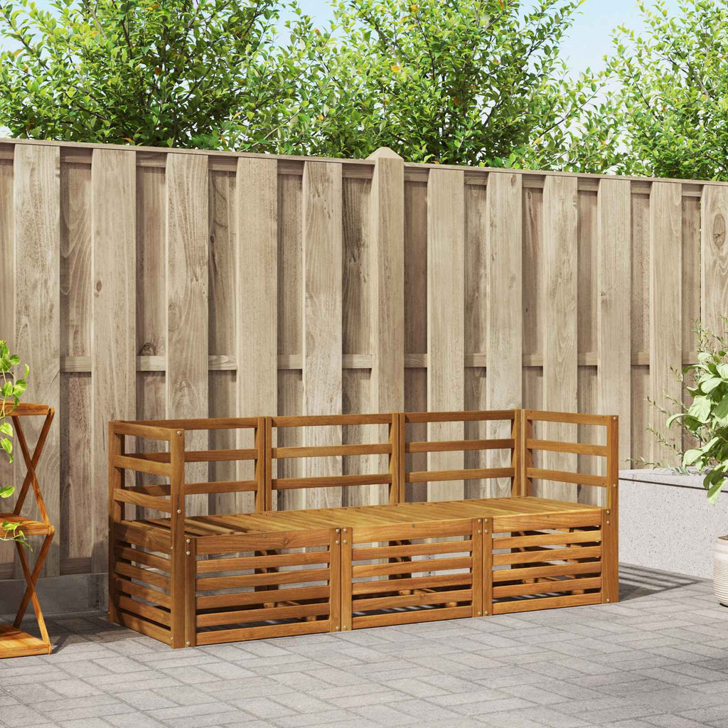 vidaXL Sofagarnituren 3 pcs Natur Massivholz Akazie