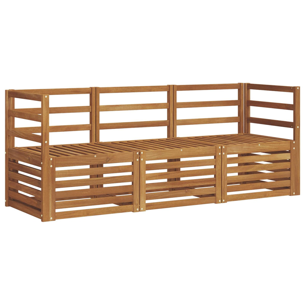 vidaXL Sofagarnituren 3 pcs Natur Massivholz Akazie