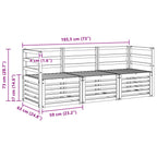 vidaXL Sofagarnituren 3 pcs Natur Massivholz Akazie