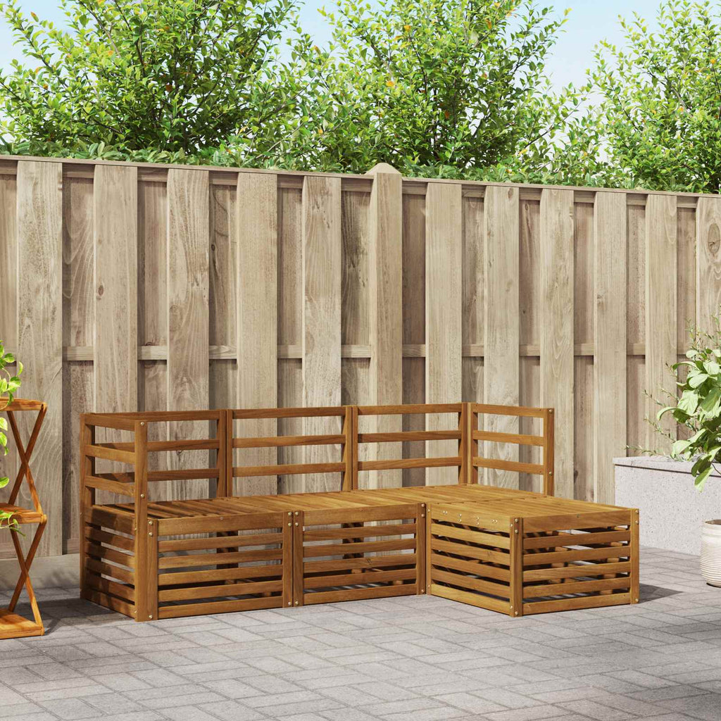 vidaXL Outdoor-Sofagarnitur 4 pcs Natur