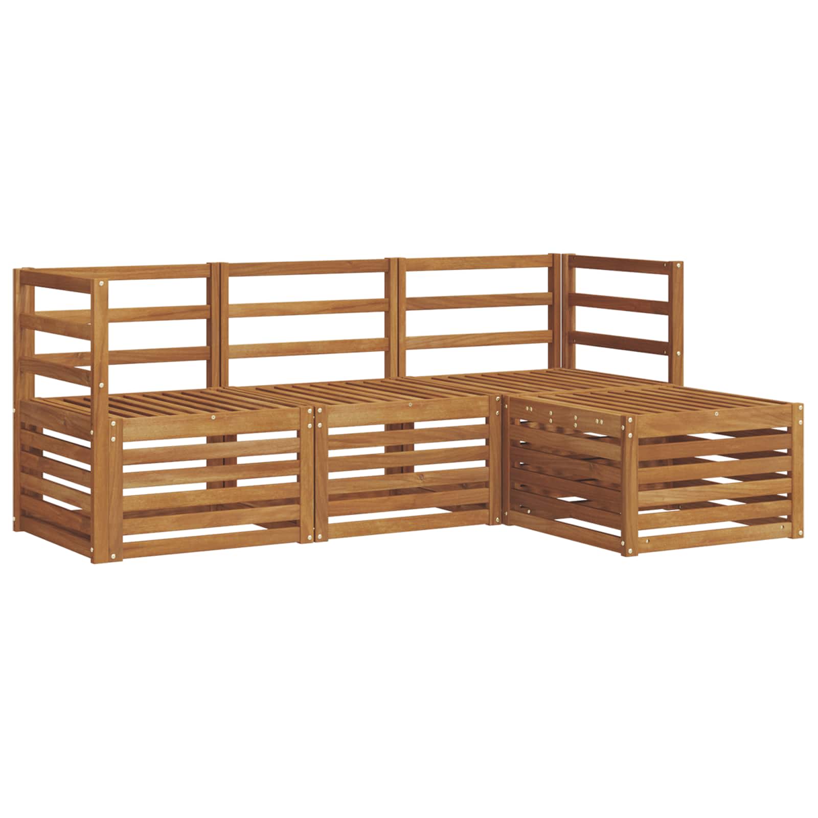 vidaXL Outdoor-Sofagarnitur 4 pcs Natur