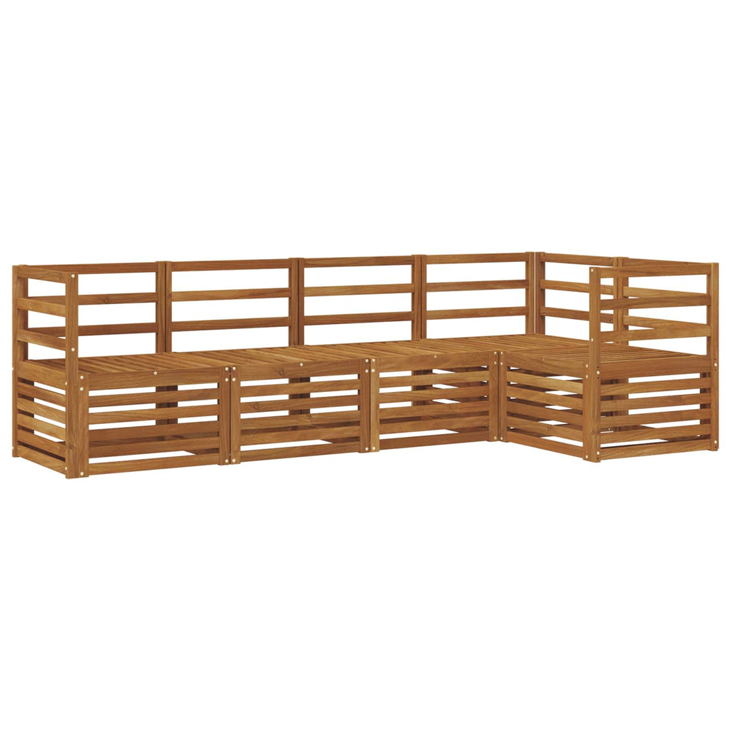 vidaXL Ecksofa Set 5 pcs Natur Massivholz Akazie