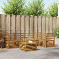 vidaXL Ecksofa Set 6 pcs Natur Massivholz Akazie
