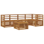 vidaXL Ecksofa Set 6 pcs Natur Massivholz Akazie
