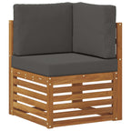 vidaXL Ecksofa Set 6 pcs Natur und Anthrazit Massivholz Akazie