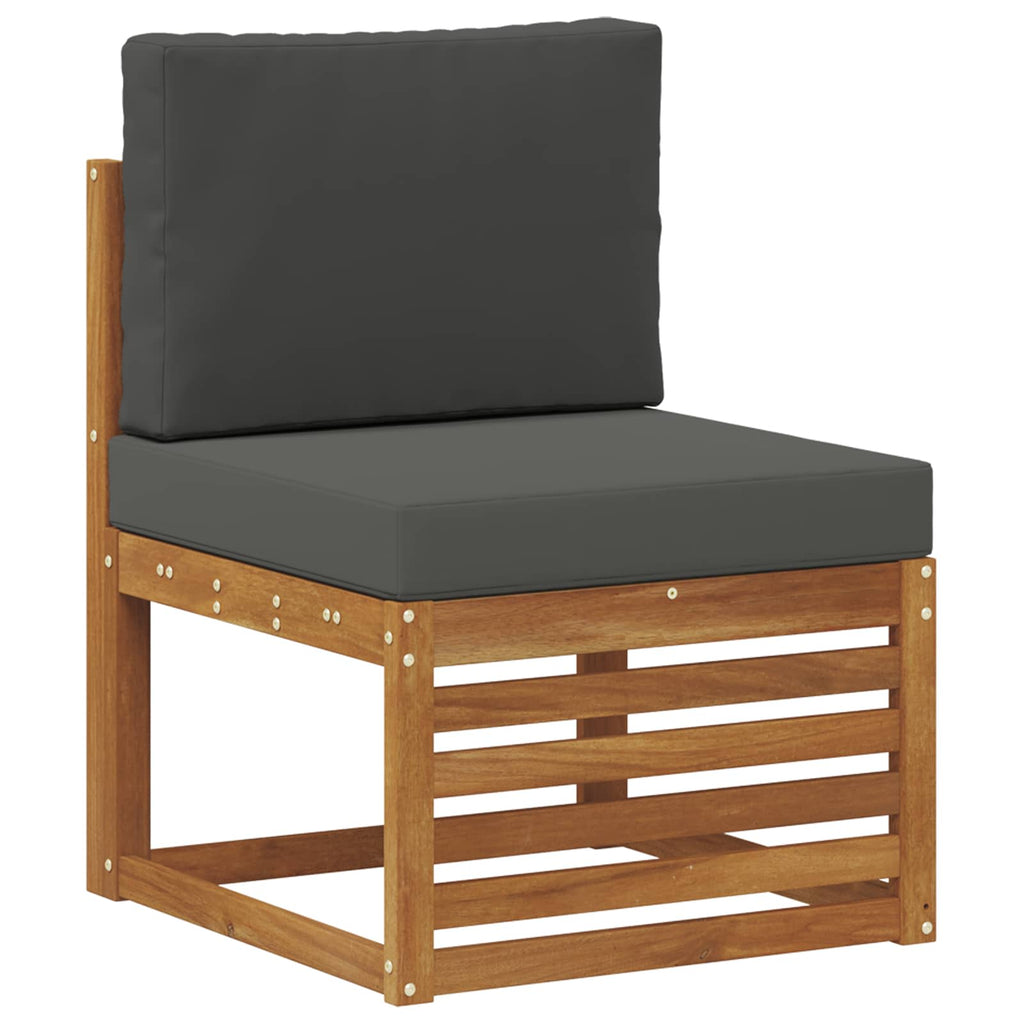 vidaXL Ecksofa Set 7 pcs Natur und Anthrazit Massivholz Akazie