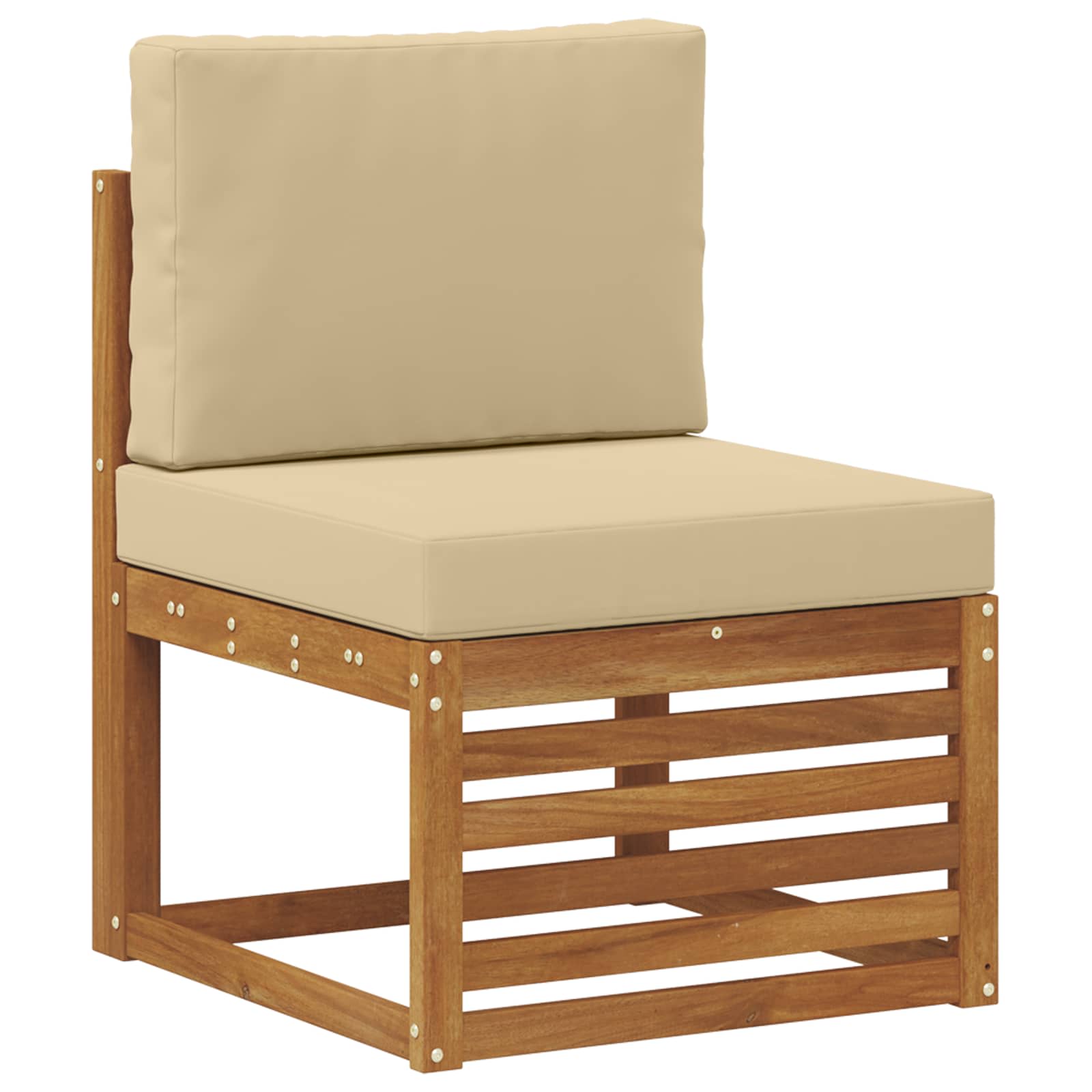 vidaXL Ecksofa Set mit Kissen 6 pcs Natur