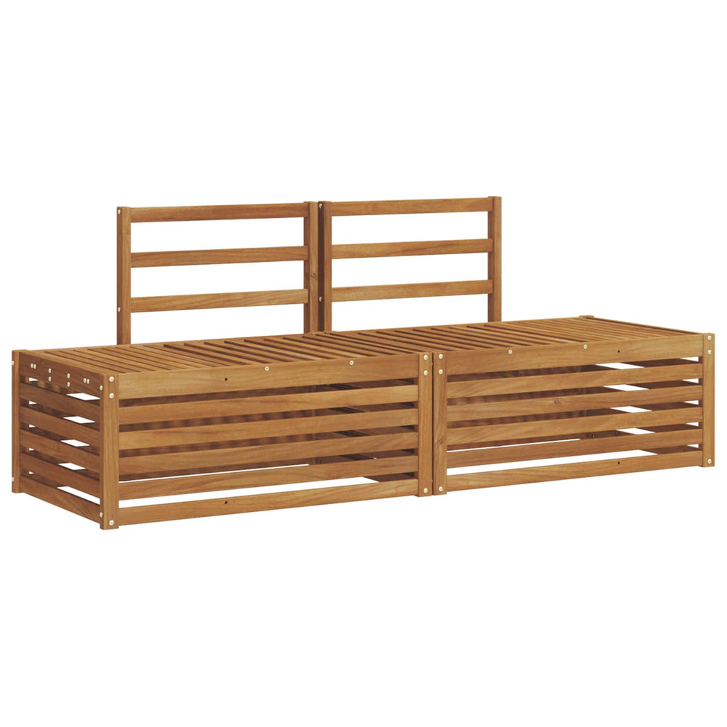 vidaXL Outdoor-Sofagarnitur 2 Stück Natur 182,5 x 63 x 73 cm