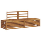 vidaXL Outdoor-Sofagarnitur 2 Stück Natur 182,5 x 63 x 73 cm