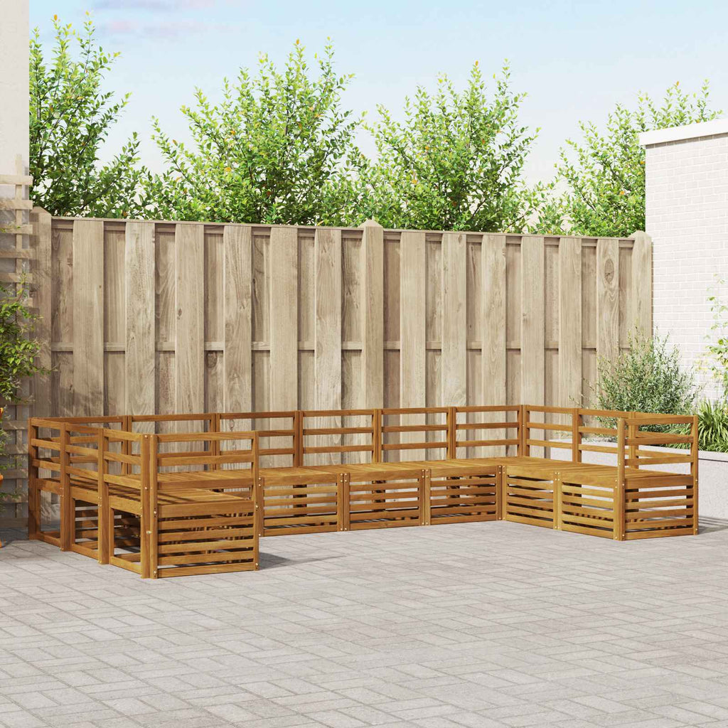vidaXL Ecksofa Set 10 pcs Natur