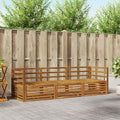 vidaXL Outdoor-Sofagarnitur 3 pcs Natur Massivholz Akazie