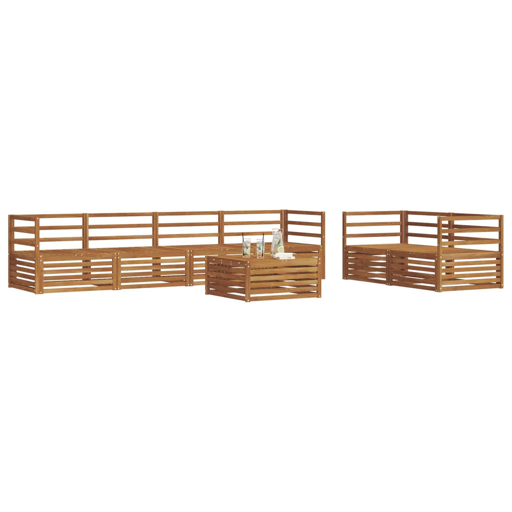 vidaXL Outdoor-Sofagarnitur 7 pcs Natur Massivholz Akazie