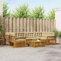 vidaXL Outdoor-Sofagarnitur 7 pcs Natur und Beige