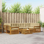 vidaXL Outdoor-Sofagarnitur 7 pcs Natur und Beige