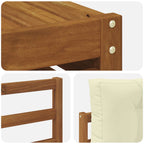 vidaXL Outdoor-Sofagarnitur mit Kissen 9 pcs Natur und Creme