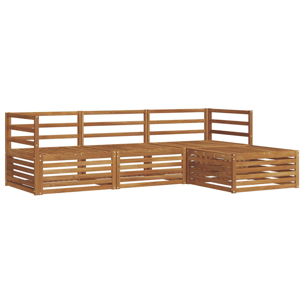 vidaXL Outdoor-Sofagarnitur Natur 245,5 x 162,5 x 73 cm