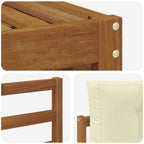 vidaXL Outdoor-Sofagarnitur Natur und Creme 245,5 x 162,5 x 73 cm
