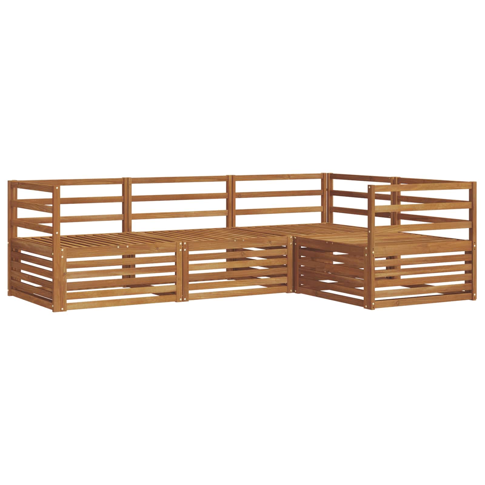 vidaXL Outdoor-Sofagarnitur 4 pcs Natur Massivholz Akazie