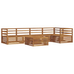 vidaXL Outdoor-Sofagarnitur 6 pcs Natur