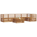 vidaXL Outdoor-Sofagarnitur 6 pcs Natur