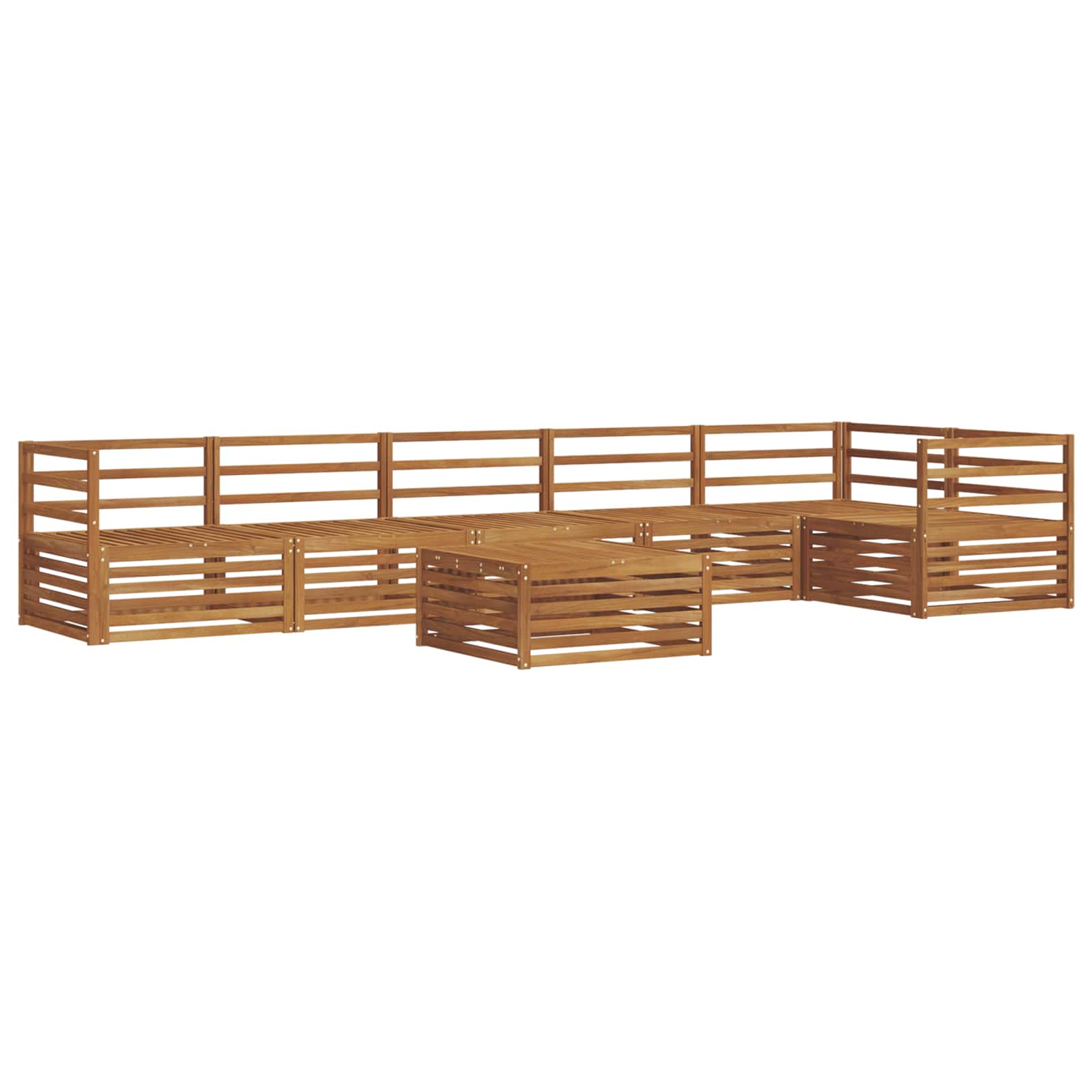 vidaXL Outdoor-Sofagarnitur 7 pcs Natur