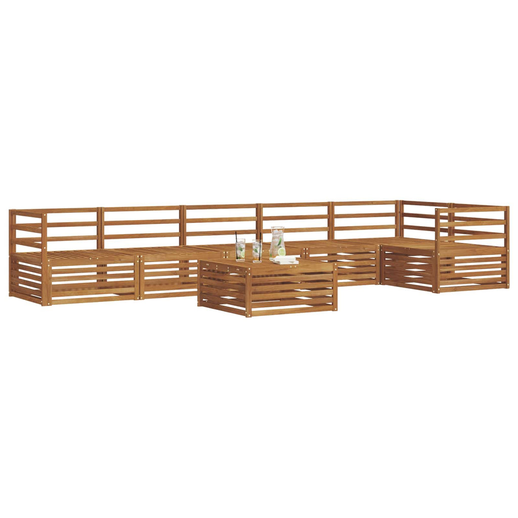 vidaXL Outdoor-Sofagarnitur 7 pcs Natur
