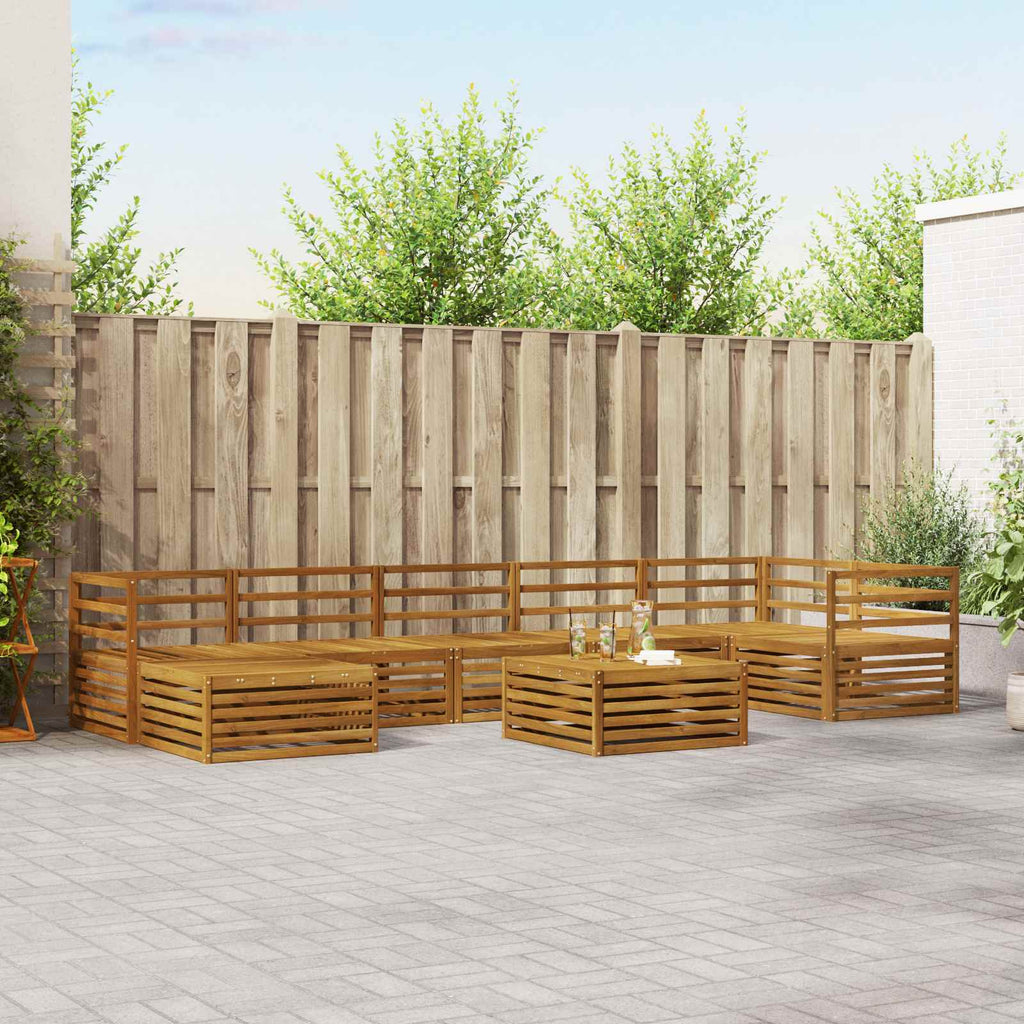 vidaXL Outdoor-Sofagarnitur 8 pcs Natur
