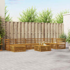 vidaXL Outdoor-Sofagarnitur 8 pcs Natur