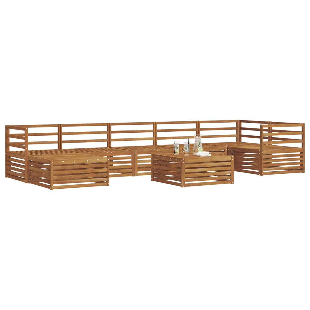 vidaXL Outdoor-Sofagarnitur 8 pcs Natur