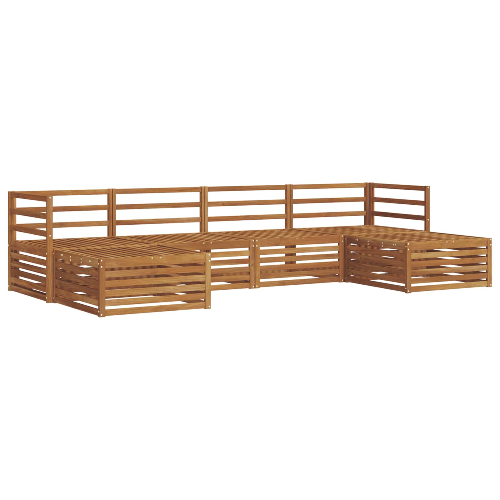vidaXL Sofagarnituren 6 pcs Natur Massivholz Akazie