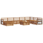 vidaXL Sofagarnituren 9 pcs Natur Massivholz Akazie