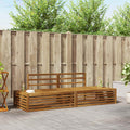 vidaXL Outdoor-Sofagarnitur Natur 203,5 x 83 x 73 cm Massivholz Akazie