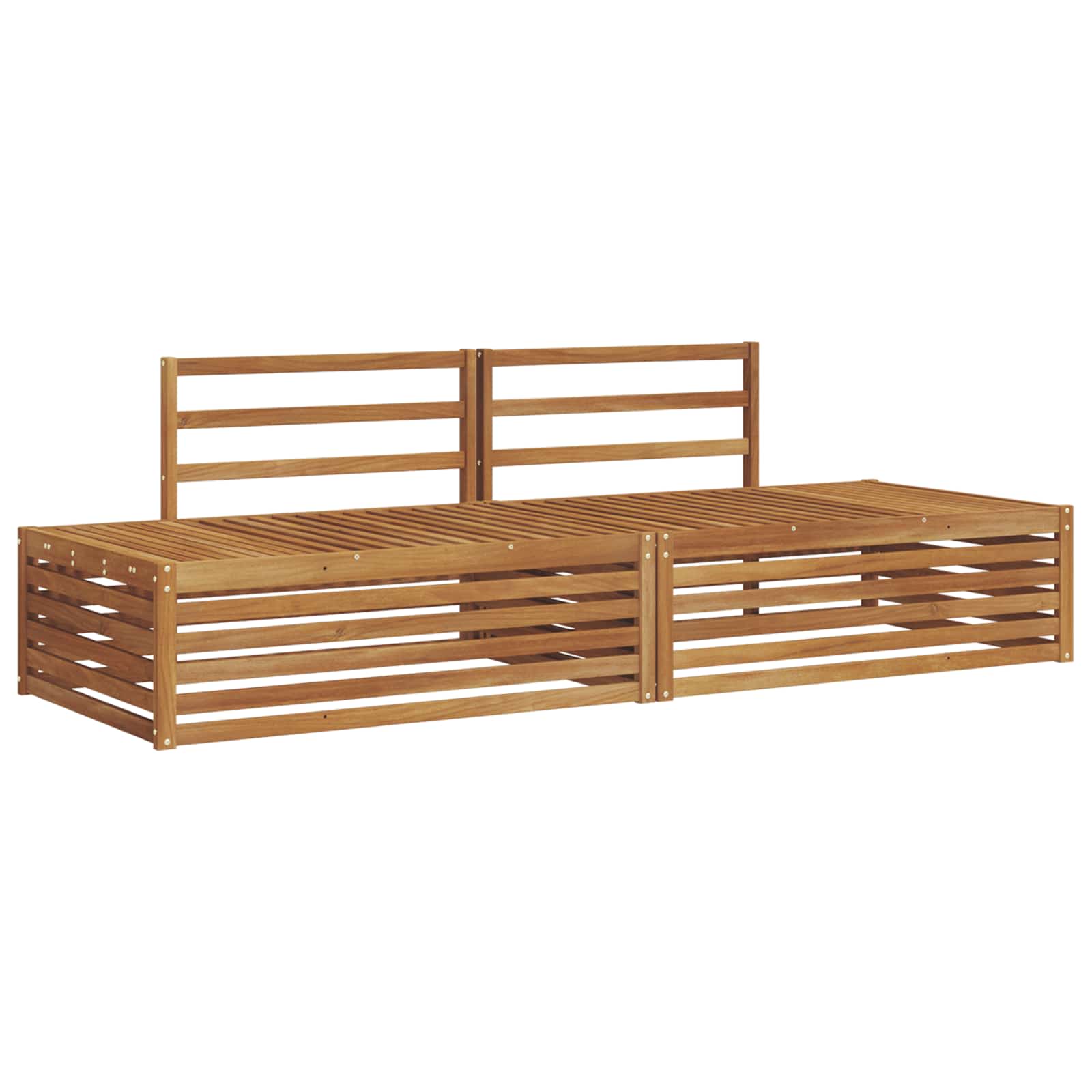 vidaXL Outdoor-Sofagarnitur Natur 203,5 x 83 x 73 cm Massivholz Akazie