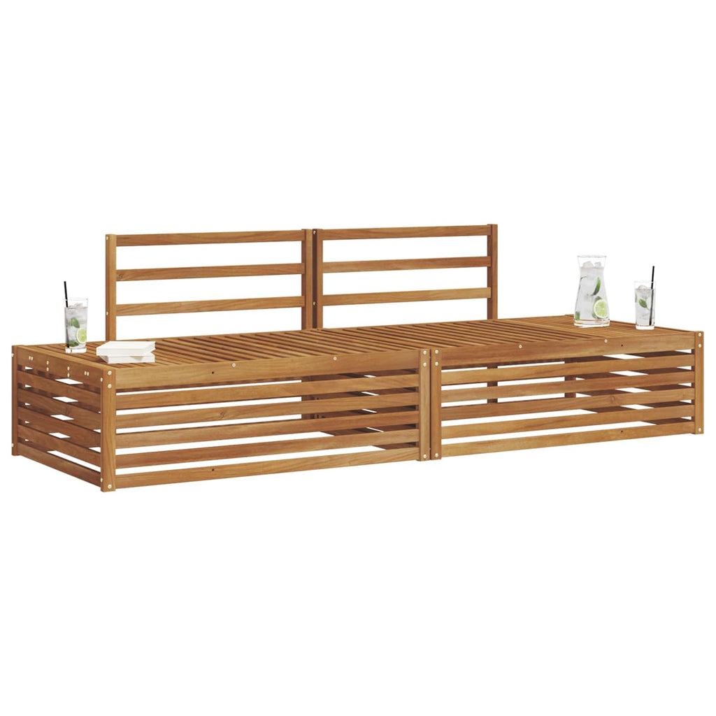 vidaXL Outdoor-Sofagarnitur Natur 203,5 x 83 x 73 cm Massivholz Akazie