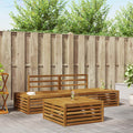 vidaXL Outdoor-Sofagarnitur 3 Stück Natur Massivholz Akazie
