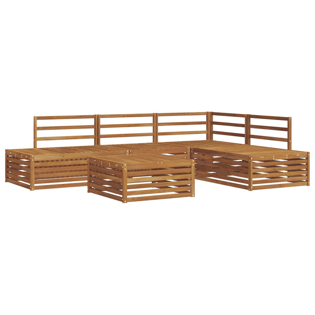 vidaXL Outdoor-Sofagarnitur 5 Stück Natur Massivholz Akazie