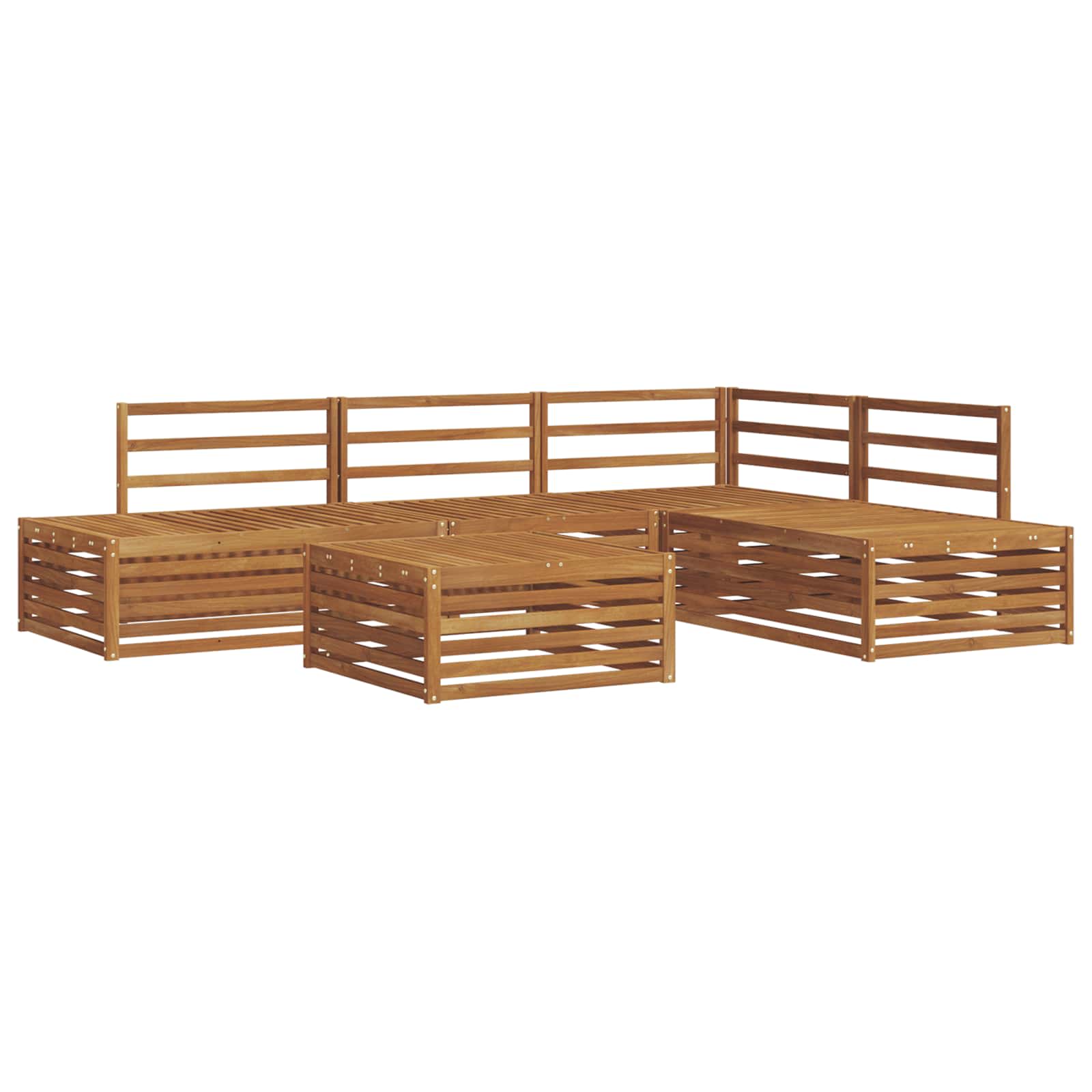 vidaXL Outdoor-Sofagarnitur 5 Stück Natur Massivholz Akazie