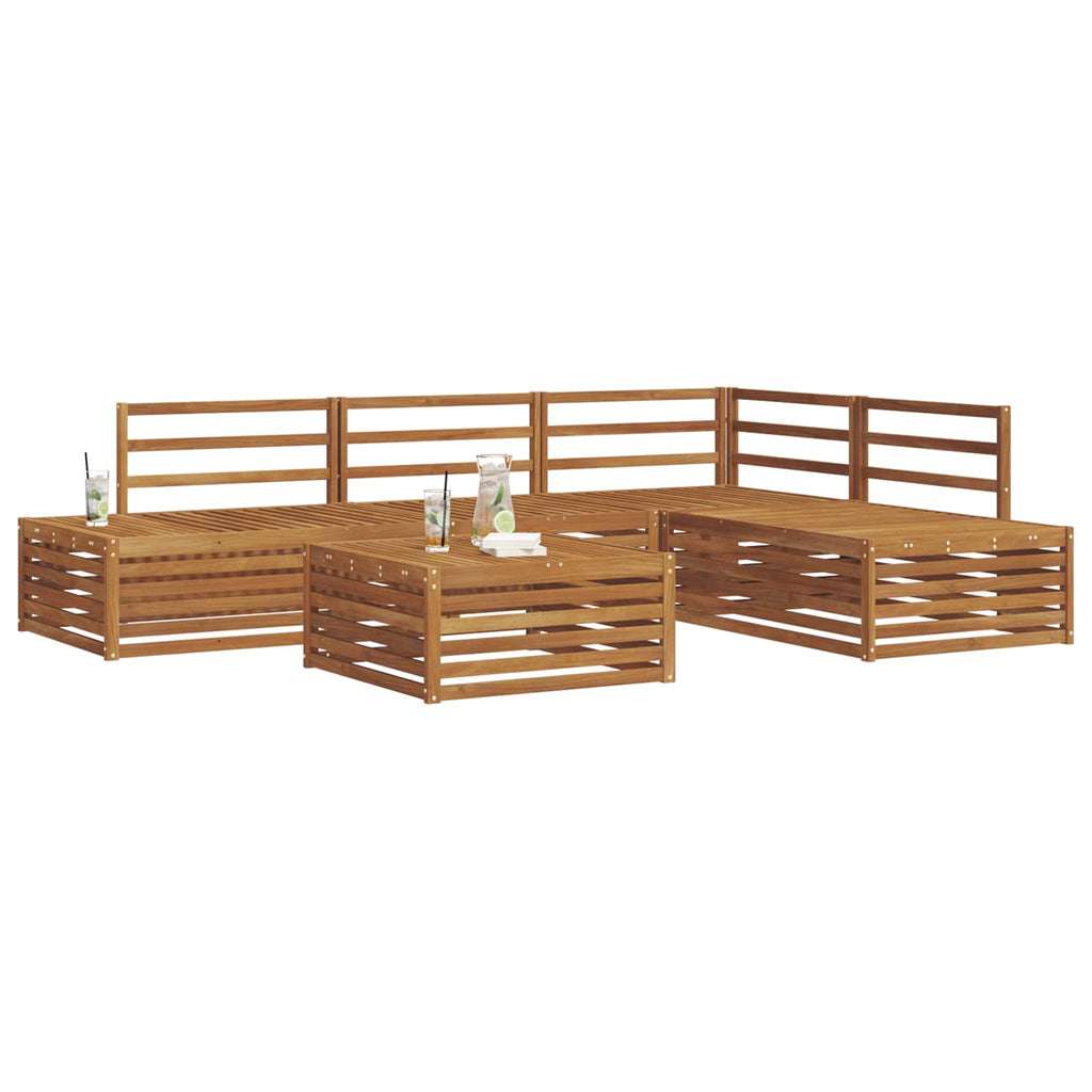 vidaXL Outdoor-Sofagarnitur 5 Stück Natur Massivholz Akazie