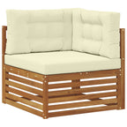 vidaXL Outdoor-Sofagarnitur mit Kissen 6 Stück Natur und Creme