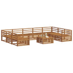 vidaXL Outdoor-Sofagarnitur 10 pcs Natur Massivholz Akazie