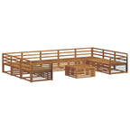 vidaXL Sofagarnituren 10 pcs Natur Massivholz Akazie