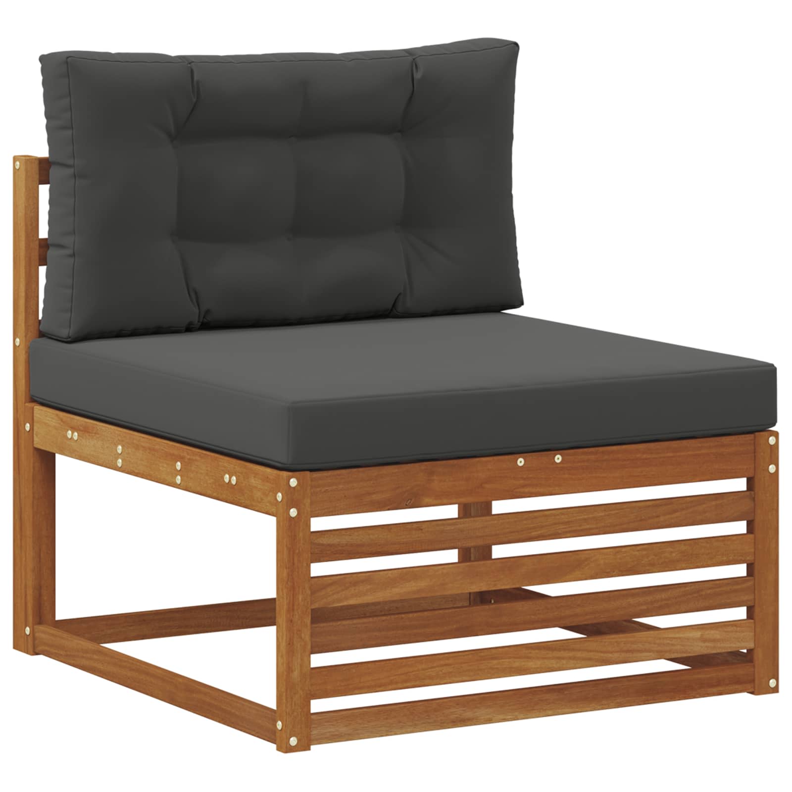 vidaXL Sofagarnituren 9 pcs Natur und Anthrazit Massivholz Akazie