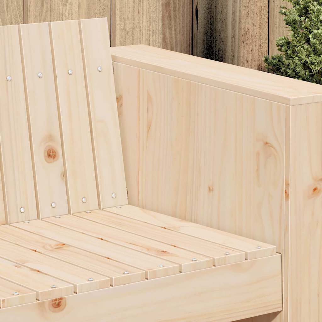 vidaXL Garten-Sofa Natur 134 x 60 x 62 cm Massives Kiefernholz