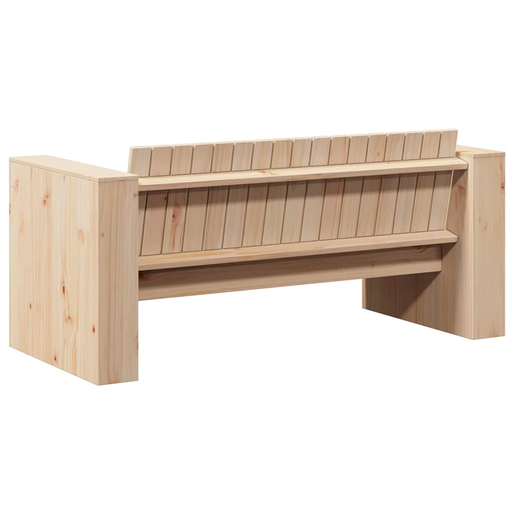 vidaXL Garten-Sofa Natur 134 x 60 x 62 cm Massives Kiefernholz