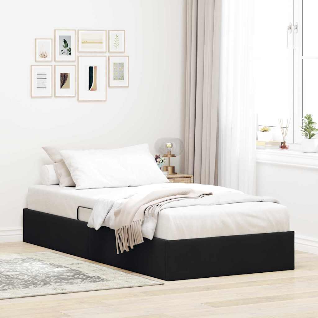 vidaXL Aufbewahrungsbett mit Kopfteil Dunkelgrau 90 x 190 cm Samt
