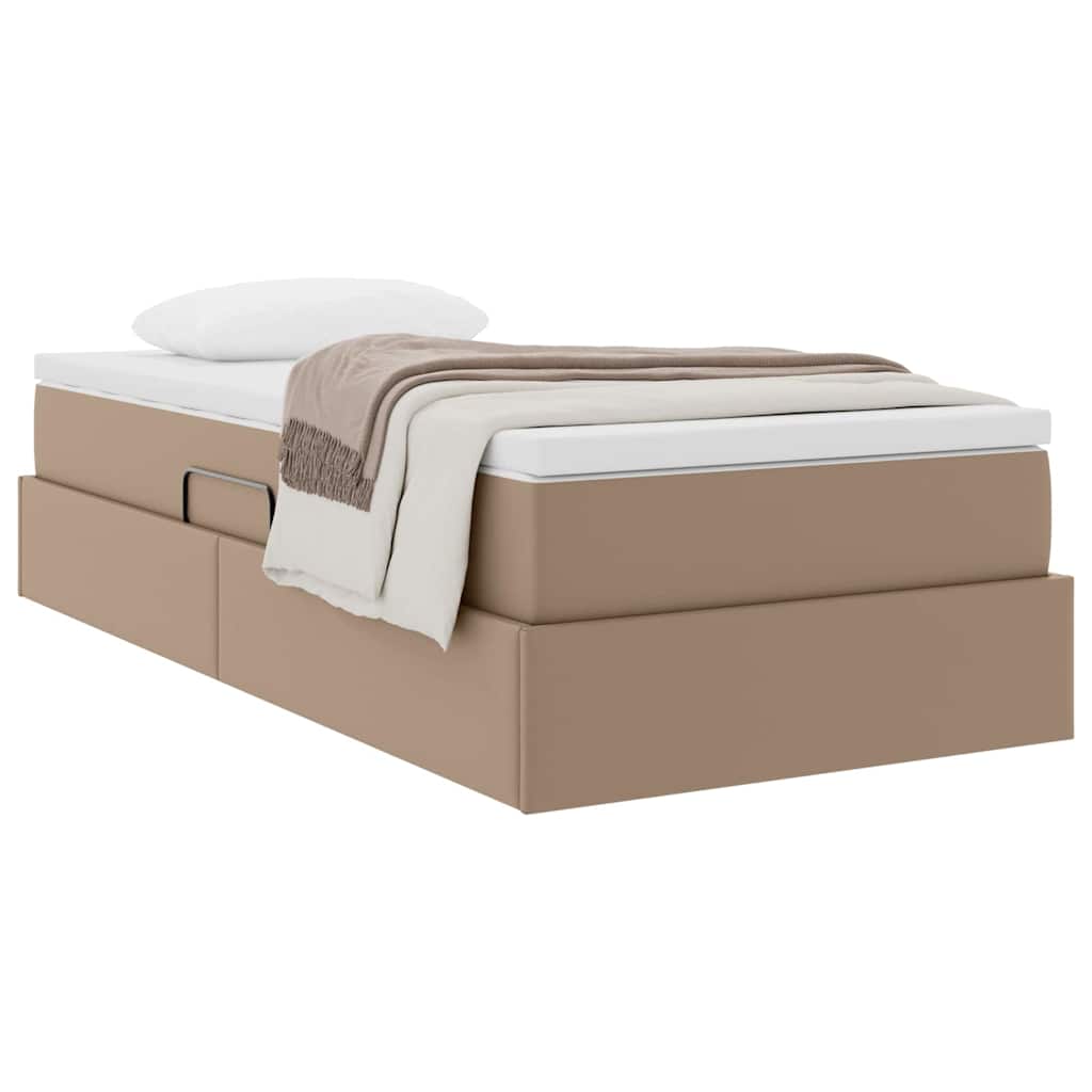 vidaXL Aufbewahrungsbett mit Matratze Cappuccino 90 x 190 cm